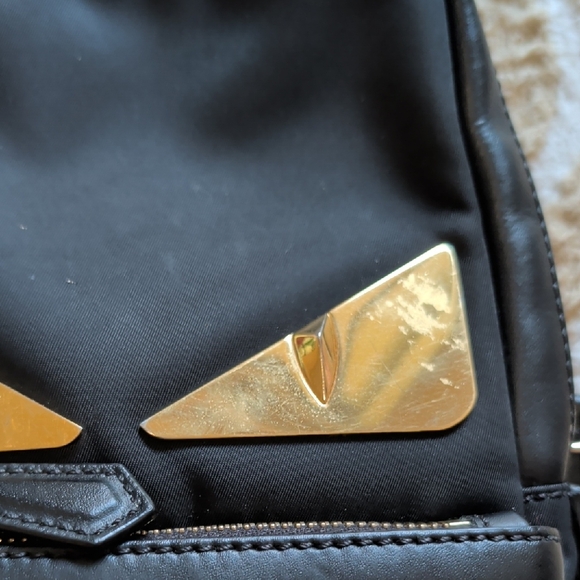 Fendi Monster Sling Bag Black/Gold *Flawed* - Picture 6 of 9
